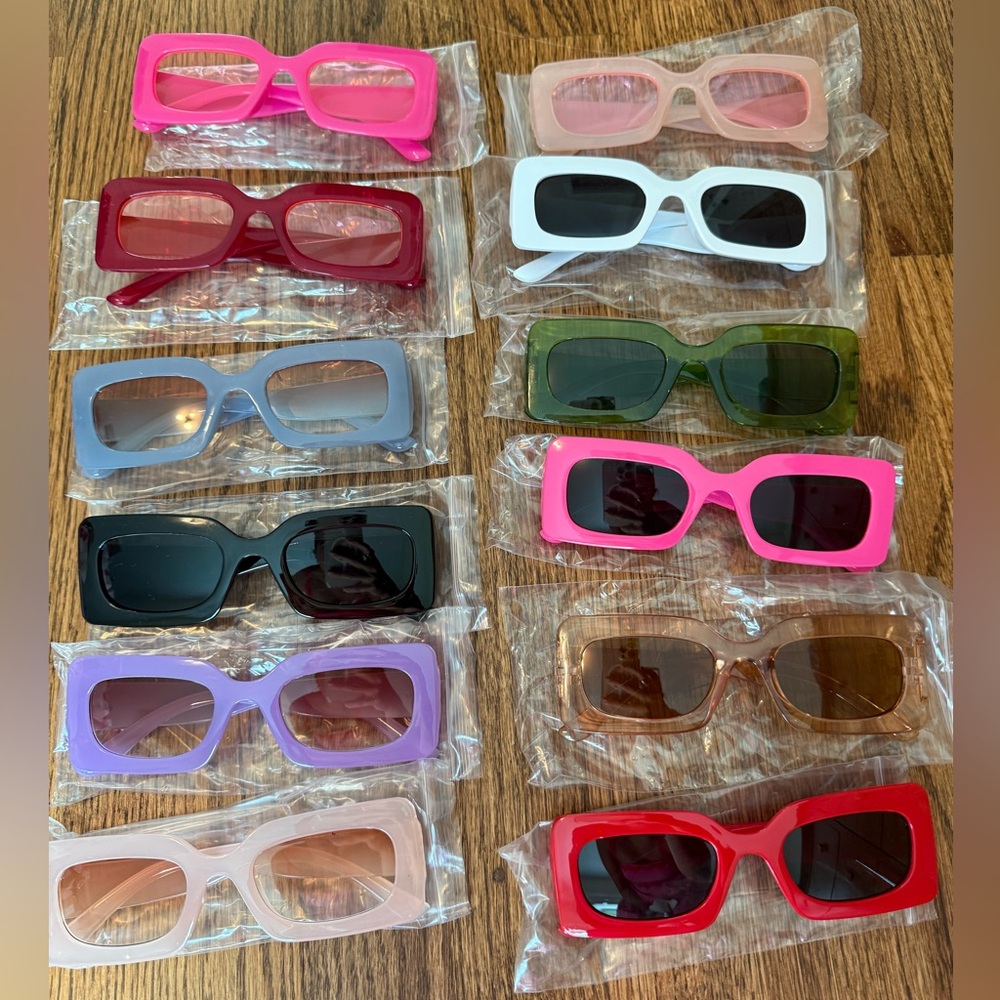 Stylish Rectangle Sunglasses - Variety Pack